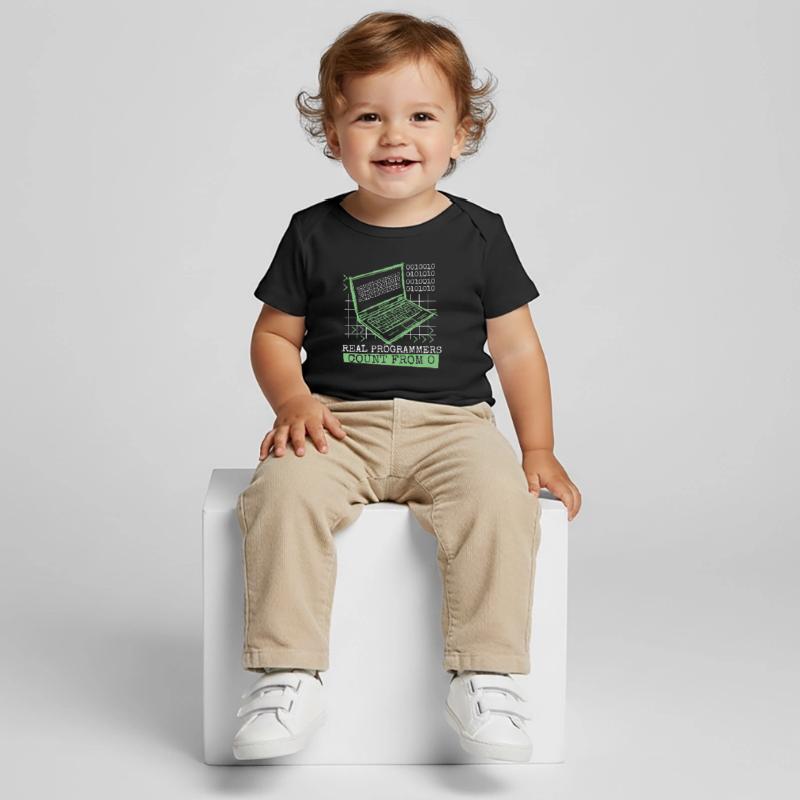 Les vrais programmeurs comptent à partir de 0 codeur développeur T-shirt Premium bébé bio