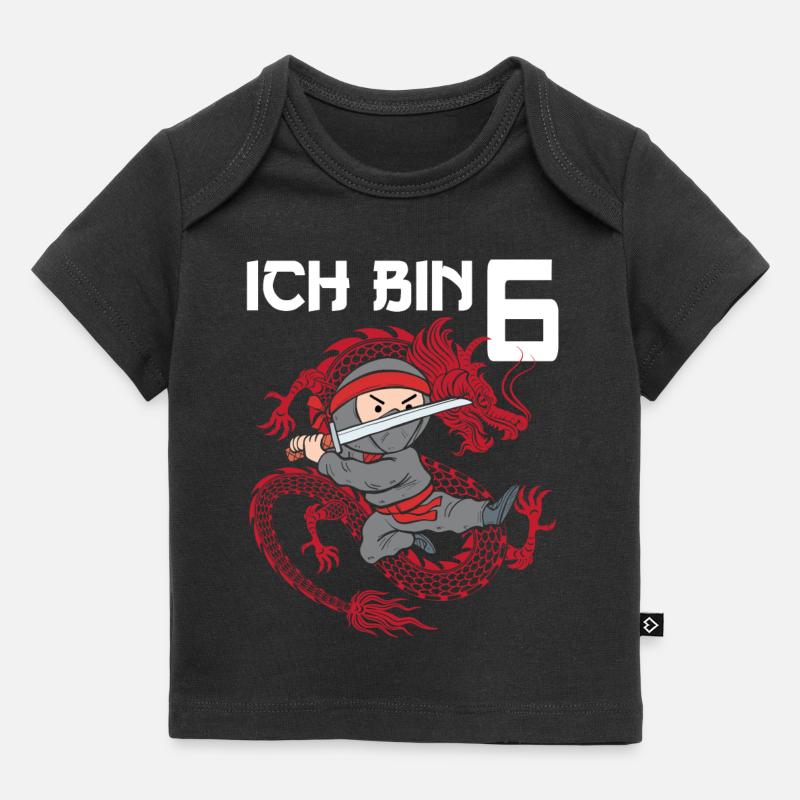 Attention : j’ai six ans - T-shirt Premium bébé bio - noir