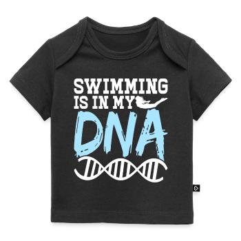 Schwimmen - Baby Premium Organic T-Shirt - Schwarz - Vorne