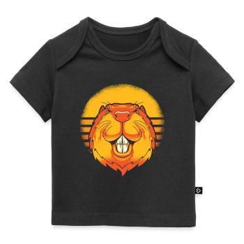 Retro North American Eurasian Castor Canadensis - Baby Premium Organic T-shirt - black - Front