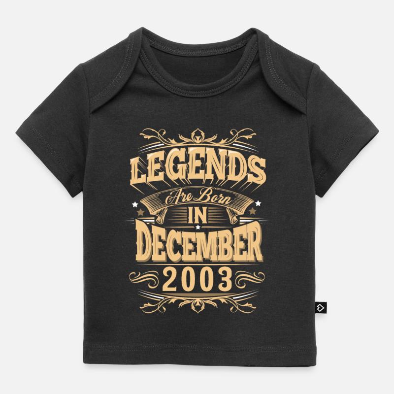 Légende de l’anniversaire de décembre 2003 - T-shirt Premium bébé bio - noir