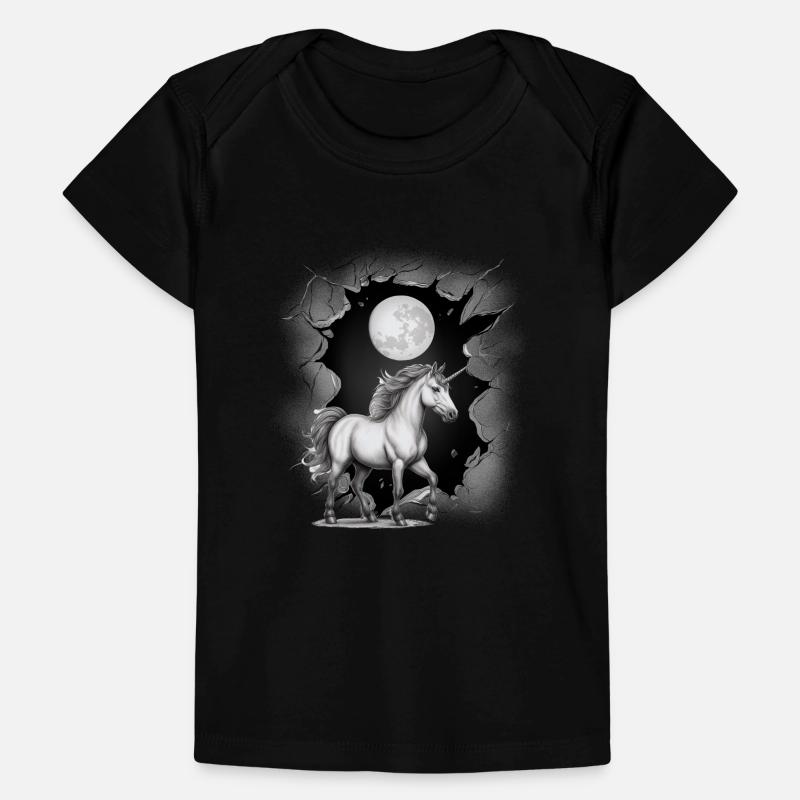 Fabelwesen Pferd Pferde Einhorn Einhörner Mond Baby Premium Organic T-Shirt