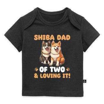 Shiba Inu Shiba Père de deux enfants - T-shirt Premium bébé bio - noir - Devant