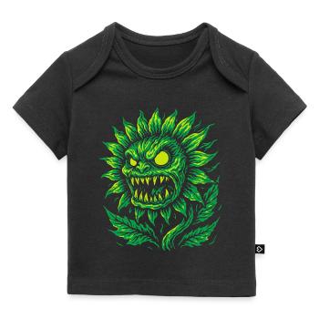 Tournesol démoniaque dans le style néon - T-shirt Premium bébé bio - noir - Devant