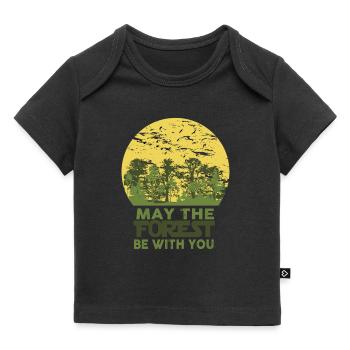 Forêt - T-shirt Premium bébé bio - noir - Devant