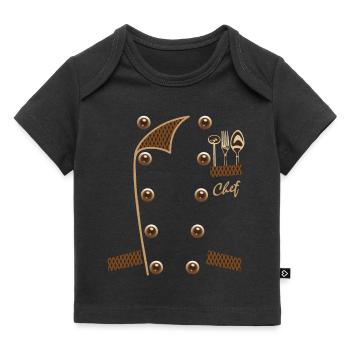 Chefkoch Uniform Lustiger Koch - Baby Premium Organic T-Shirt - Schwarz - Vorne