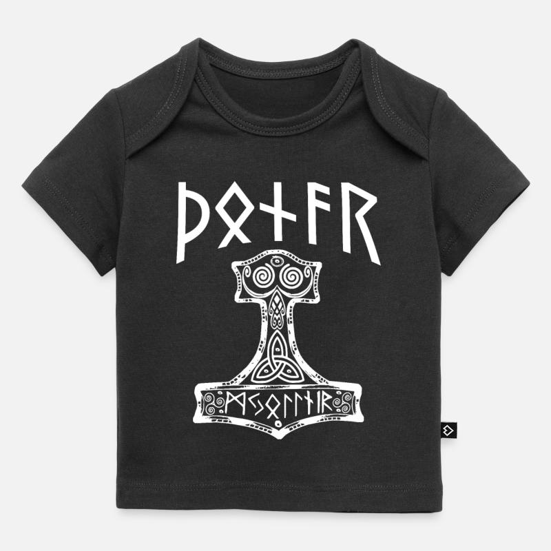 donar thor runen hammer - T-shirt Premium bébé bio - noir