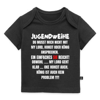 Jugendweihe 2021 | Lustiges Jugendweihe Geschenk - Baby Premium Organic T-Shirt - Schwarz - Vorne