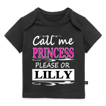 Je m’appelle Lilly Princess Lilly Girl Gift - T-shirt Premium bébé bio - noir - Devant