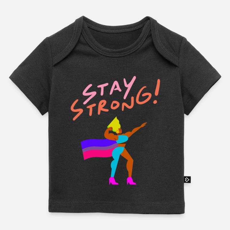 Restez forts - T-shirt Premium bébé bio - noir
