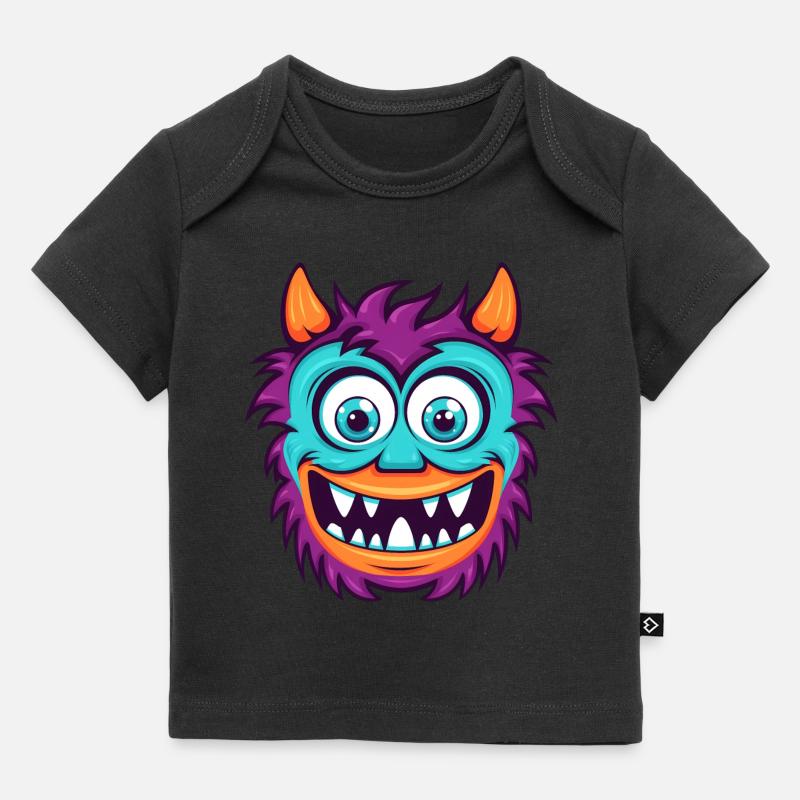 Monstre mignon d’Halloween - T-shirt Premium bébé bio - noir