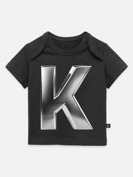 Chrome ,, K " Metallic - Baby Premium Organic T-Shirt - Schwarz