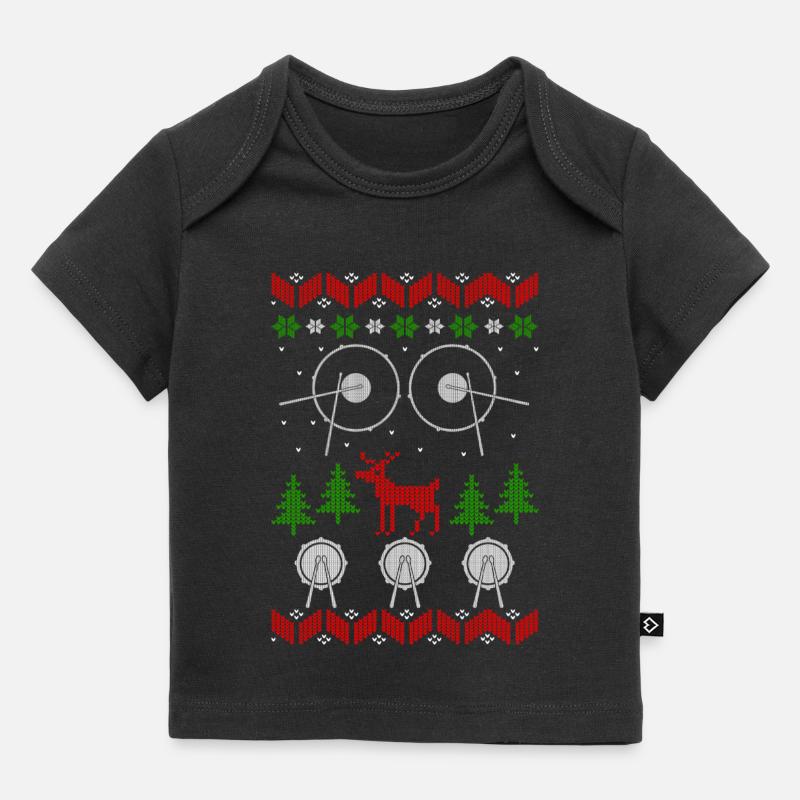batteur laid noël - T-shirt Premium bébé bio - noir