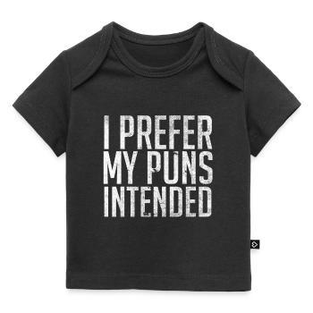 Je préfère mes jeux de mots - T-shirt Premium bébé bio - noir - Devant