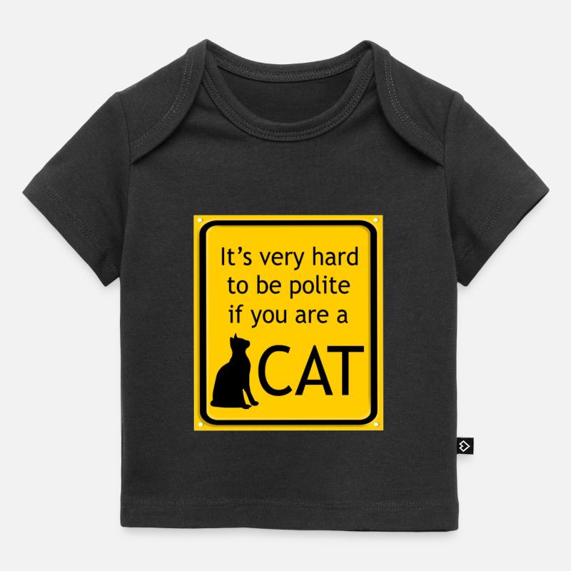 Chat design - Chat chat - Dictons drôles - T-shirt Premium bébé bio - noir