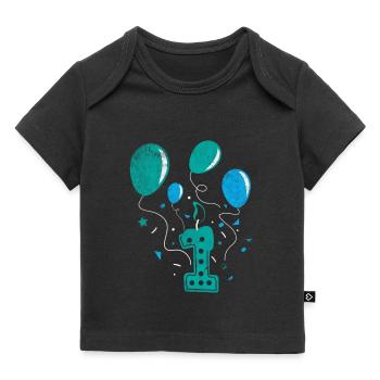 Erster Geburtstag 1 Jahr alt Geschenk Baby Shirt - Baby Premium Organic T-Shirt - Schwarz - Vorne