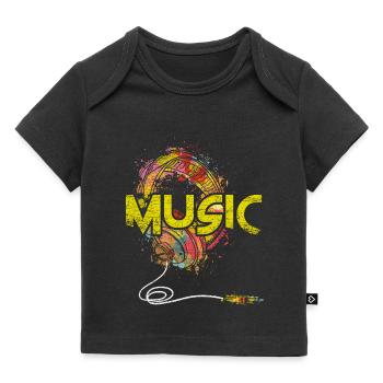 Musik - Baby Premium Organic T-Shirt - Schwarz - Vorne