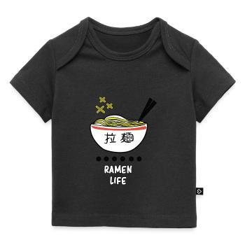 Soupe de nouilles ramen life cadeau de nourriture japonaise - T-shirt Premium bébé bio - noir - Devant