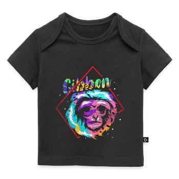 Gibbon Geschenk - Baby Premium Organic T-Shirt - Schwarz - Vorne