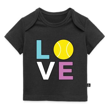 Tennis - Ich liebe Tennis - Baby Premium Organic T-Shirt - Schwarz - Vorne
