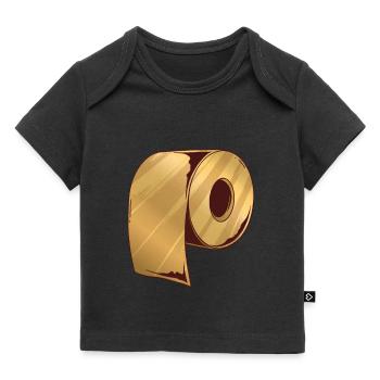 Le papier toilette doré corona doré - T-shirt Premium bébé bio - noir - Devant