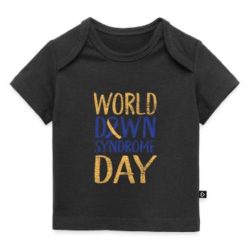 Trisomie 21 du syndrome de Down - T-shirt Premium bébé bio - noir - Devant
