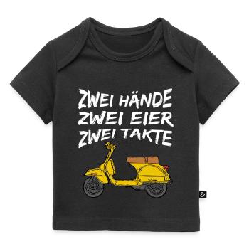 Zweitakter Motorroller - Baby Premium Organic T-Shirt - Schwarz - Vorne