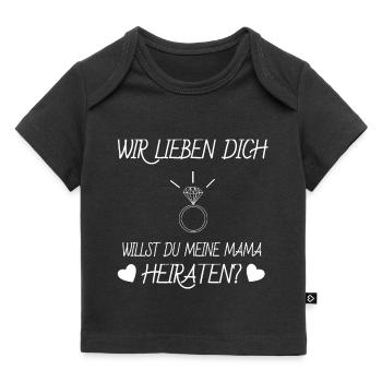 Heiratsantrag - Baby Premium Organic T-Shirt - Schwarz - Vorne