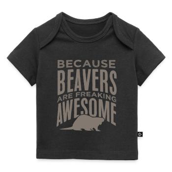 beaver - Baby Premium Organic T-shirt - black - Front