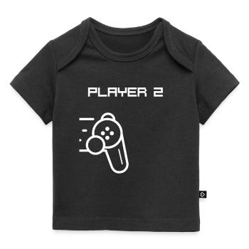 Player 2 - Baby Premium Organic T-Shirt - Schwarz - Vorne