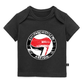 Logo Antifa, Against Right, Demo, Protest, Punk - T-shirt Premium bébé bio - noir - Devant