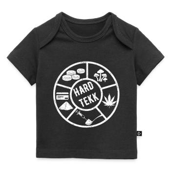 Hardtekk Tekk Clubbing Techno Musik Tekkno - Baby Premium Organic T-Shirt - Schwarz - Vorne