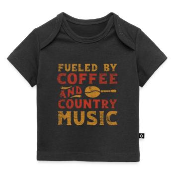 Musique country et café - T-shirt Premium bébé bio - noir - Devant
