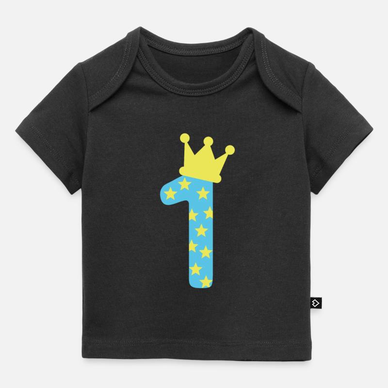 1ère couronne d'anniversaire - T-shirt Premium bébé bio - noir