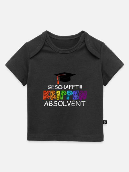 Geschafft Krippenabsolvent Krippe Kinderkrippe - Baby Premium Organic T-Shirt - Schwarz