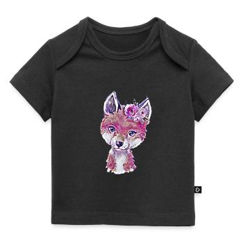 Fox - Baby Premium Organic T-shirt - black - Front