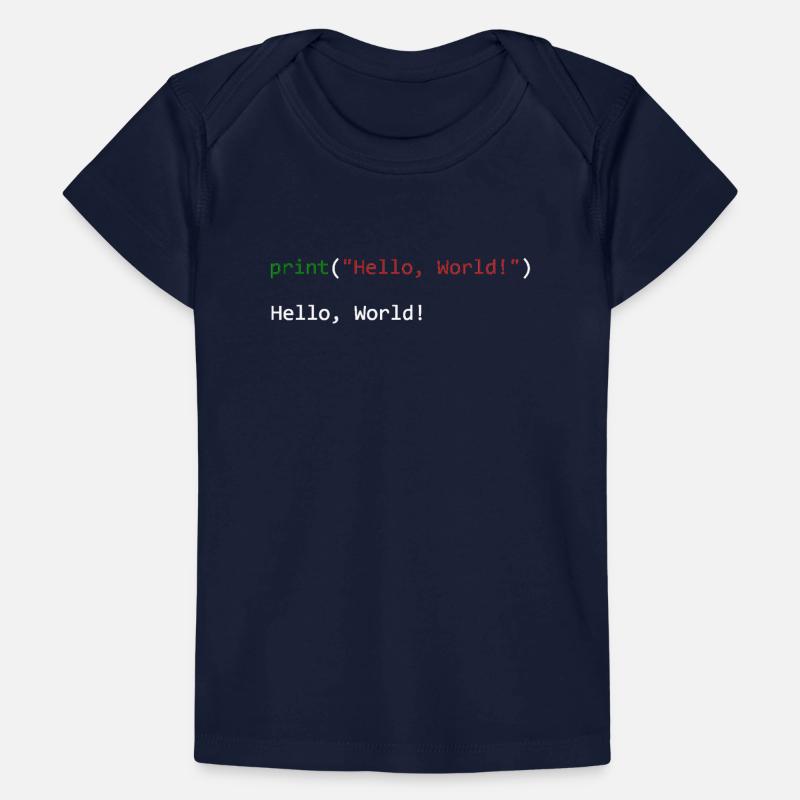 Programmeur de python cadeau Hello World T-shirt Premium bébé bio