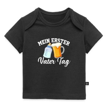 Mein erster Vatertag 1. Vatertagsgeschenk 1 2020 - Baby Premium Organic T-Shirt - Schwarz - Vorne