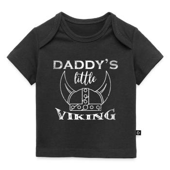Daddy´s Little Viking Wikinger Baby Nordmänner - Baby Premium Organic T-Shirt - Schwarz - Vorne
