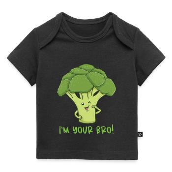 Je suis ton frère brocoli - T-shirt Premium bébé bio - noir - Devant