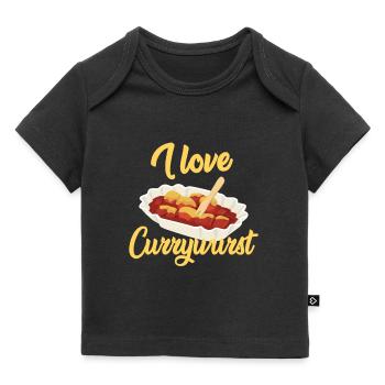 J'aime Currywurst Bratwurst Fast Food à emporter - T-shirt Premium bébé bio - noir - Devant
