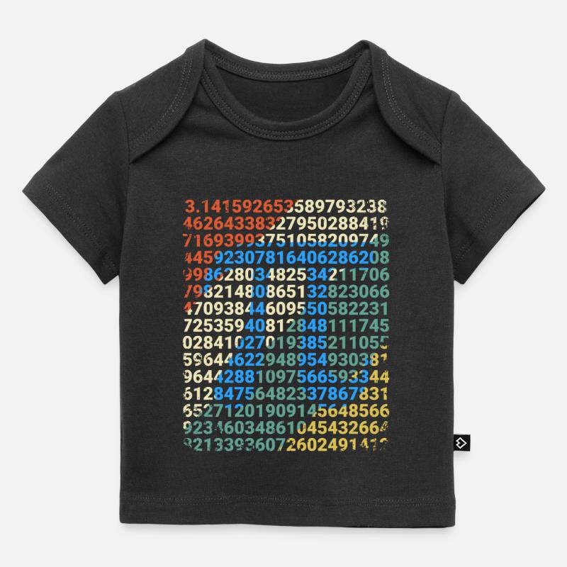 Cadeau de mathématicien rétro Pi Math Vintage Nerd - T-shirt Premium bébé bio - noir