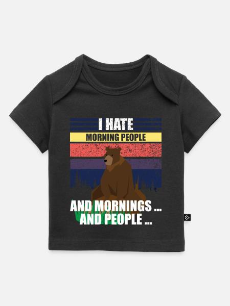 Ich hasse Menschen - Baby Premium Organic T-Shirt - Schwarz