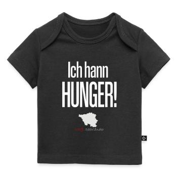 Saarland Saarländer witziger Spruch Hunger - Baby Premium Organic T-Shirt - Schwarz - Vorne