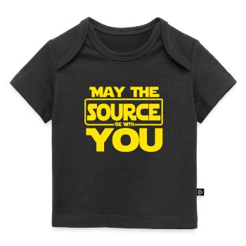 Que la source soit avec vous le code de codage - T-shirt Premium bébé bio - noir - Devant