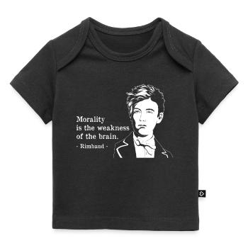 Moral Französischer Dichter Arthur Rimbaud Zitat Produkt - Baby Premium Organic T-Shirt - Schwarz - Vorne