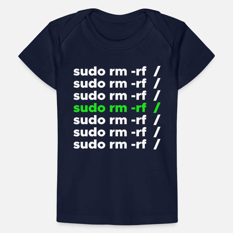 Linux geek sudo rm -rf nerd disant T-shirt Premium bébé bio