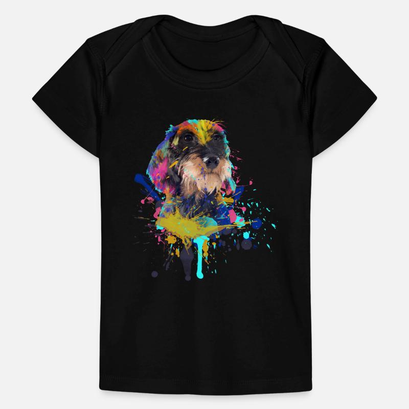 Illustration de teckel teckel teckel à poil dur T-shirt Premium bébé bio