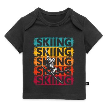 Ski Vintage - Skifahrer - Baby Premium Organic T-Shirt - Schwarz - Vorne