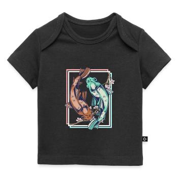 Poisson koi koi Japon - T-shirt Premium bébé bio - noir - Devant